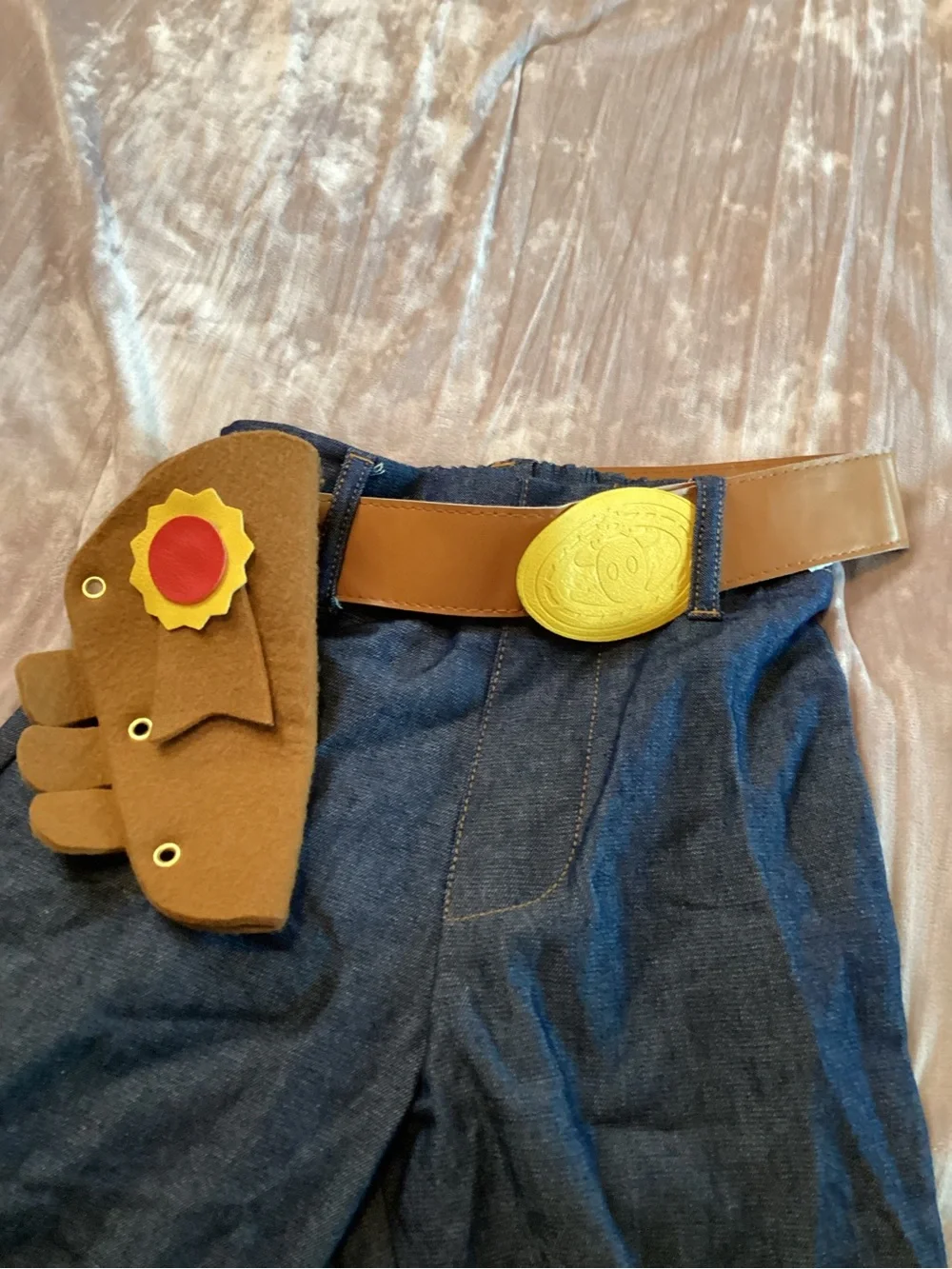 Disney Toy Story Woody Cowboy Costume with Red Bandana and Blue Pants